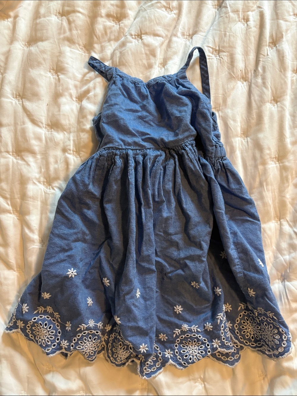 Cat & Jack Blue Embroidered Sundress